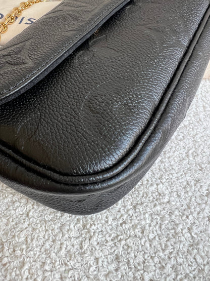 Louis Vuitton Ivy Wallet on Chain Bag Black Empreinte (RRP £1,490)