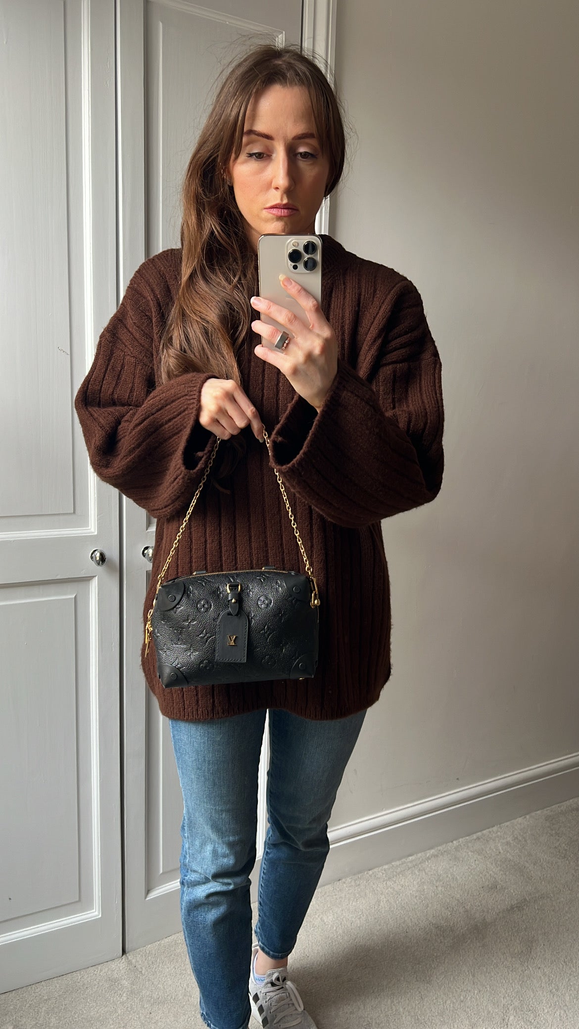 Louis Vuitton Black Empreinte Petite Malle Souple Bag (RRP £2420)