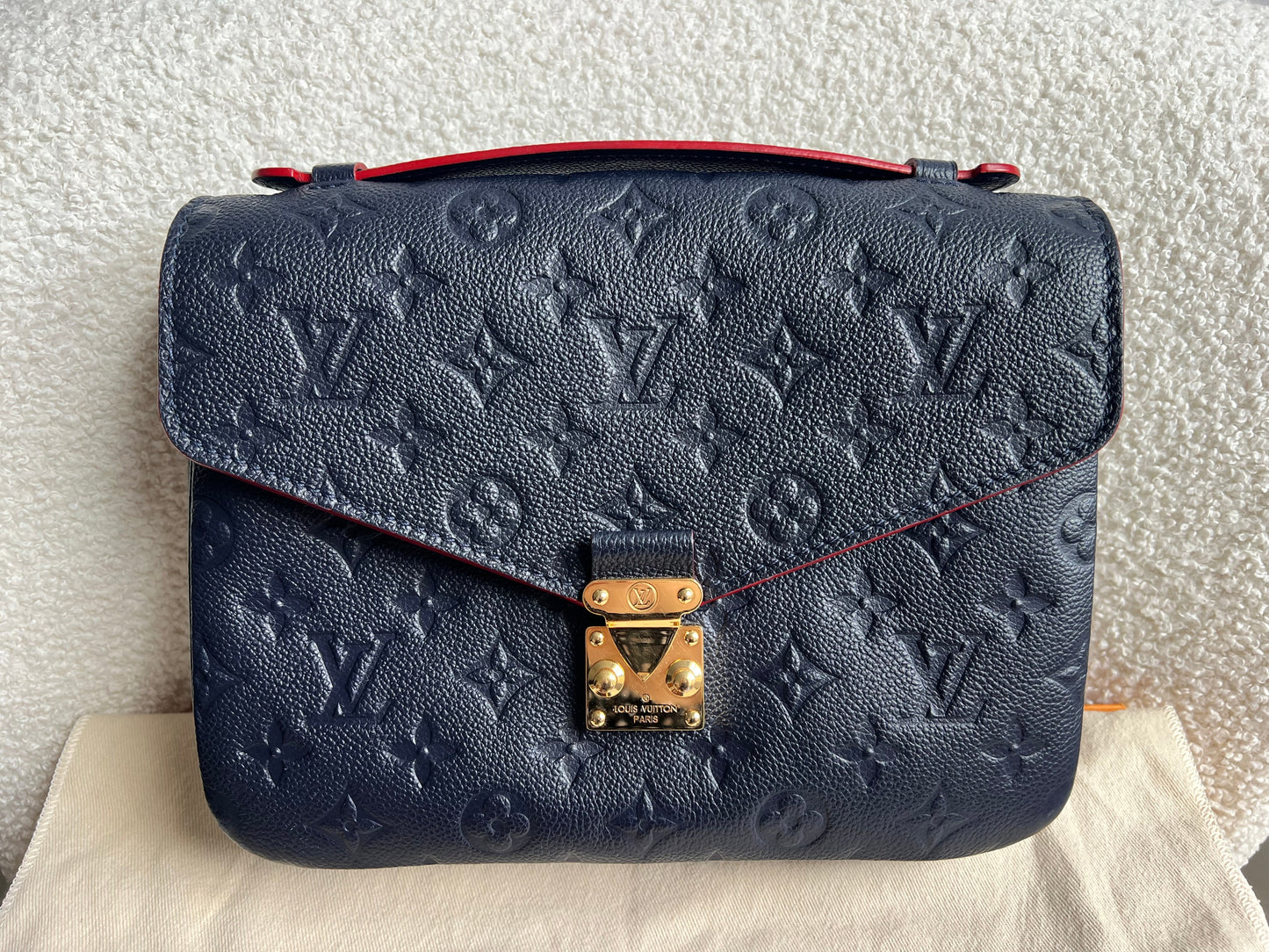 Louis Vuitton Pochette Metis Marine Rouge Empreinte (RRP £2,200)