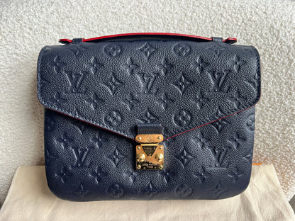 Louis Vuitton Pochette Metis Marine Rouge Empreinte (RRP £2,200)
