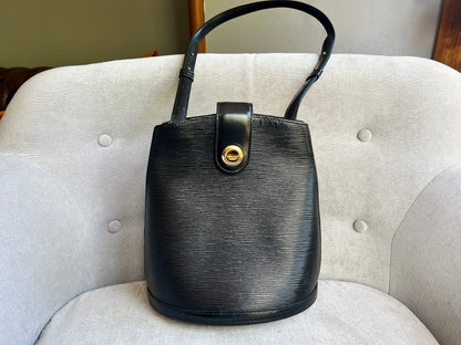 Louis Vuitton Vintage Black Epi Leather Cluny