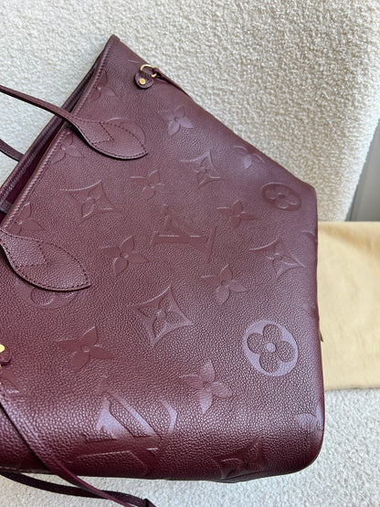 Louis Vuitton Neverfull MM Wine Empreinte (RRP £1,970)