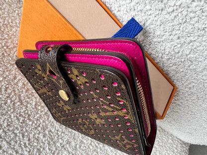 Louis Vuitton Perforated Monogram Fuchsia Compact Wallet
