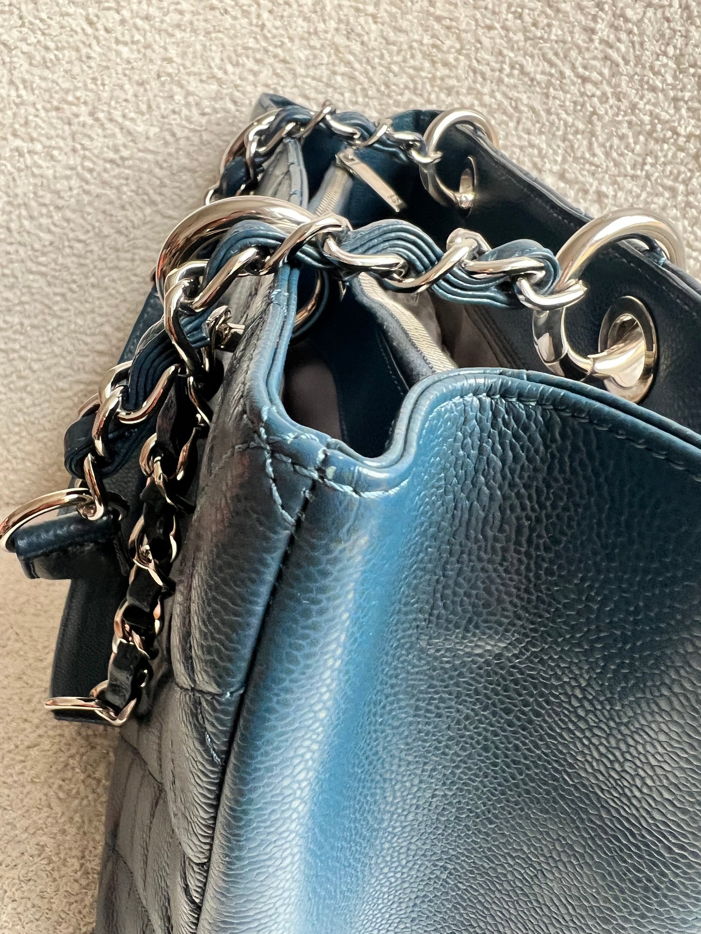 Chanel Dark Blue Blue Caviar Grand Shopper Tote (GST)