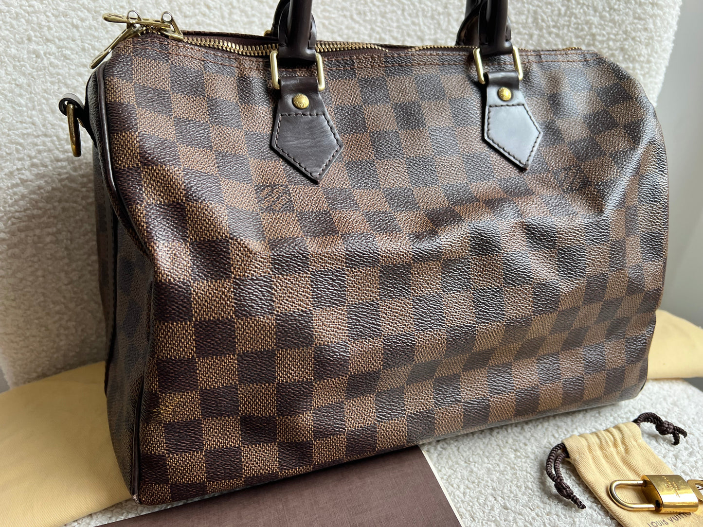 Louis Vuitton Speedy Bandouliere 30 Damier Ebene (RRP £1490)