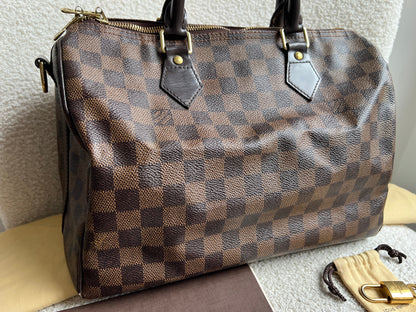 Louis Vuitton Speedy Bandouliere 30 Damier Ebene (RRP £1490)