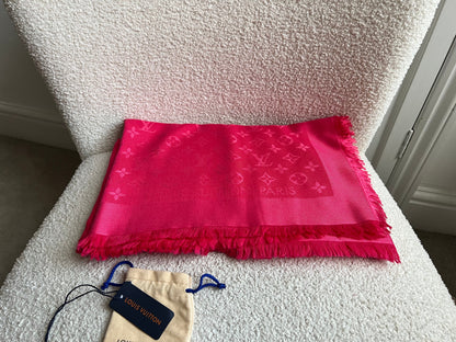 Louis Vuitton Fuchsia Monogram Shawl (RRP £475)