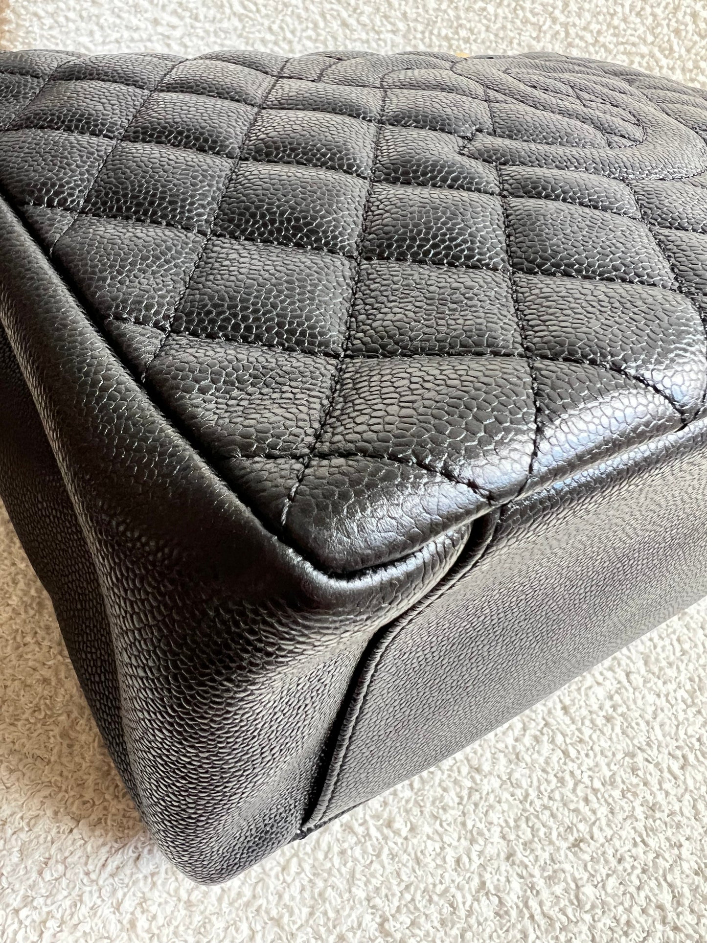 Chanel Black Caviar Grand Shopper Tote Gold Hardware (GST)