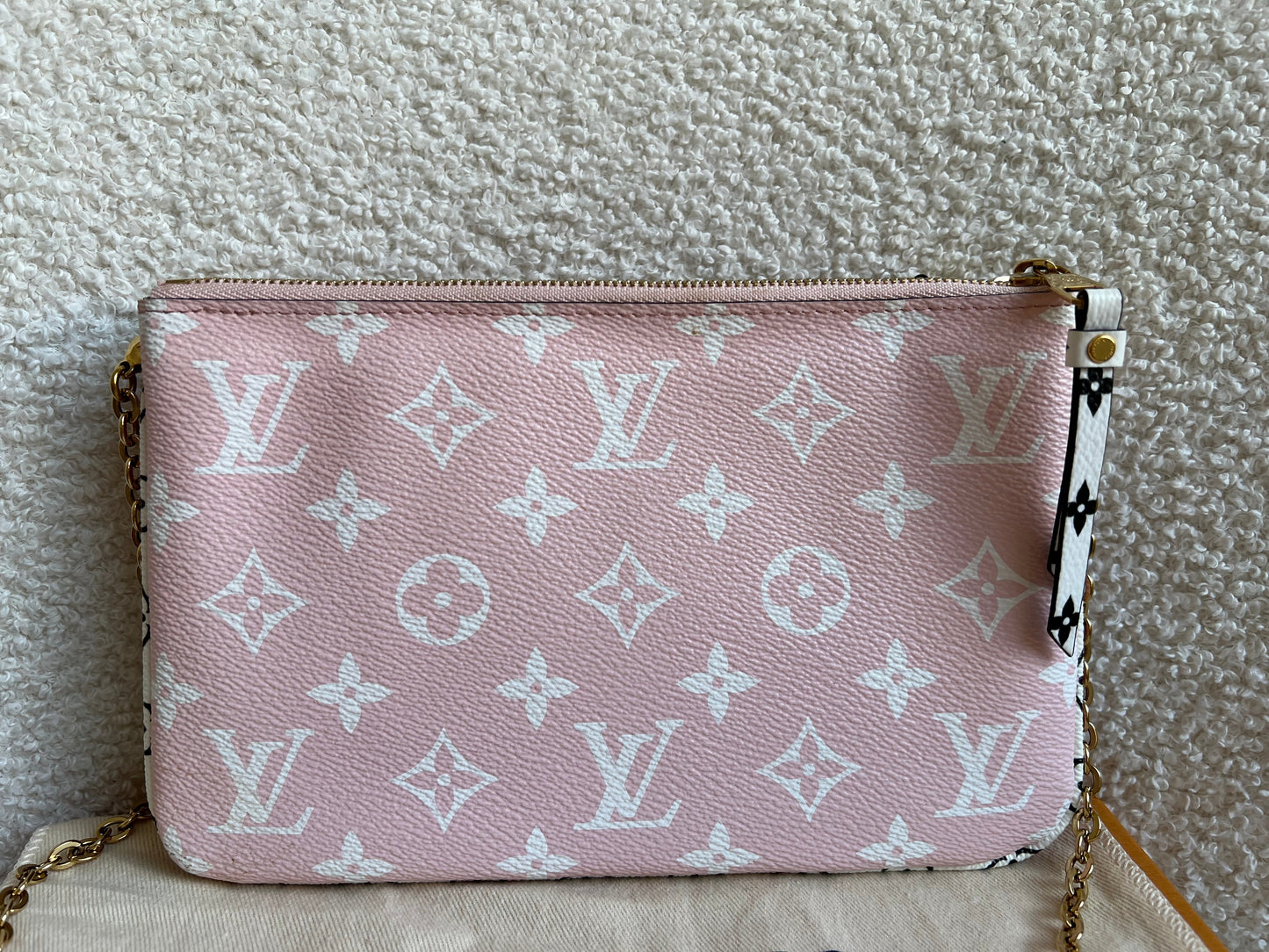 Louis Vuitton Double Zip Pochette Red Giant Monogram Jungle (RRP £1250)