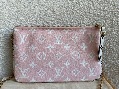 Louis Vuitton Double Zip Pochette Red Giant Monogram Jungle (RRP £1250)