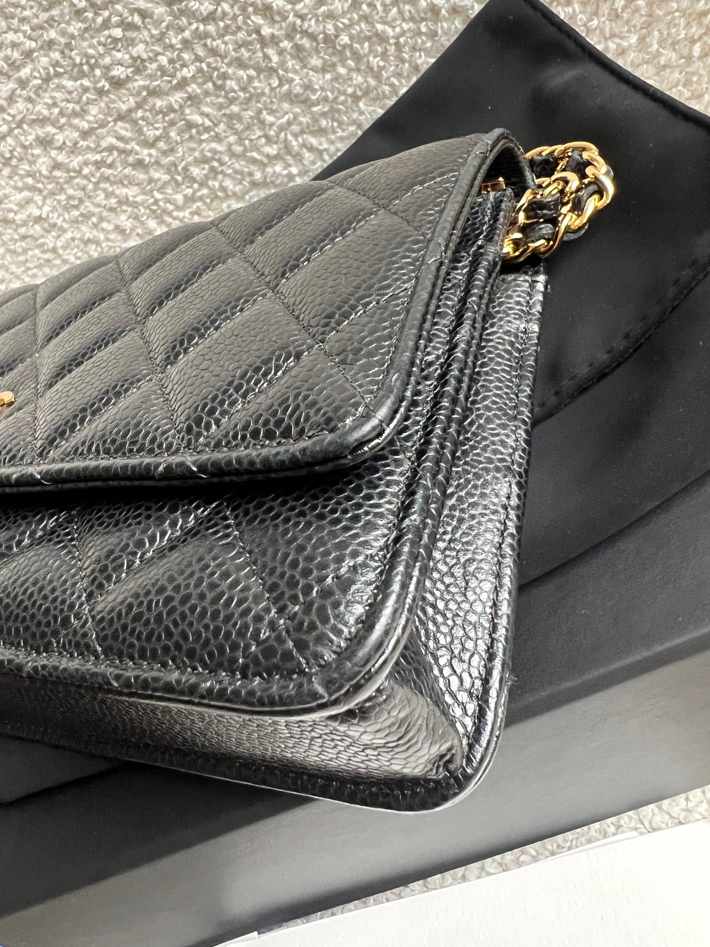 Chanel Black Caviar Wallet on Chain (RRP £2,930)