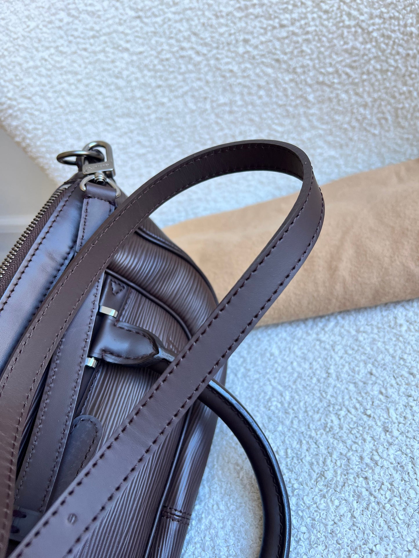 Louis Vuitton Dhanura PM Dark Brown Epi Leather