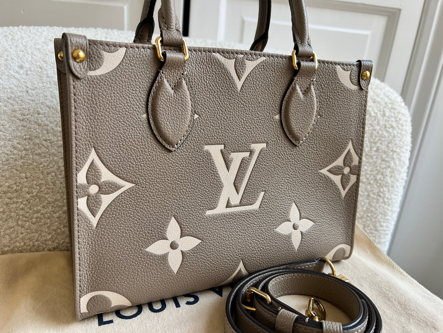 Louis Vuitton On the Go Bicolour PM Empreinte (RRP £2,520)