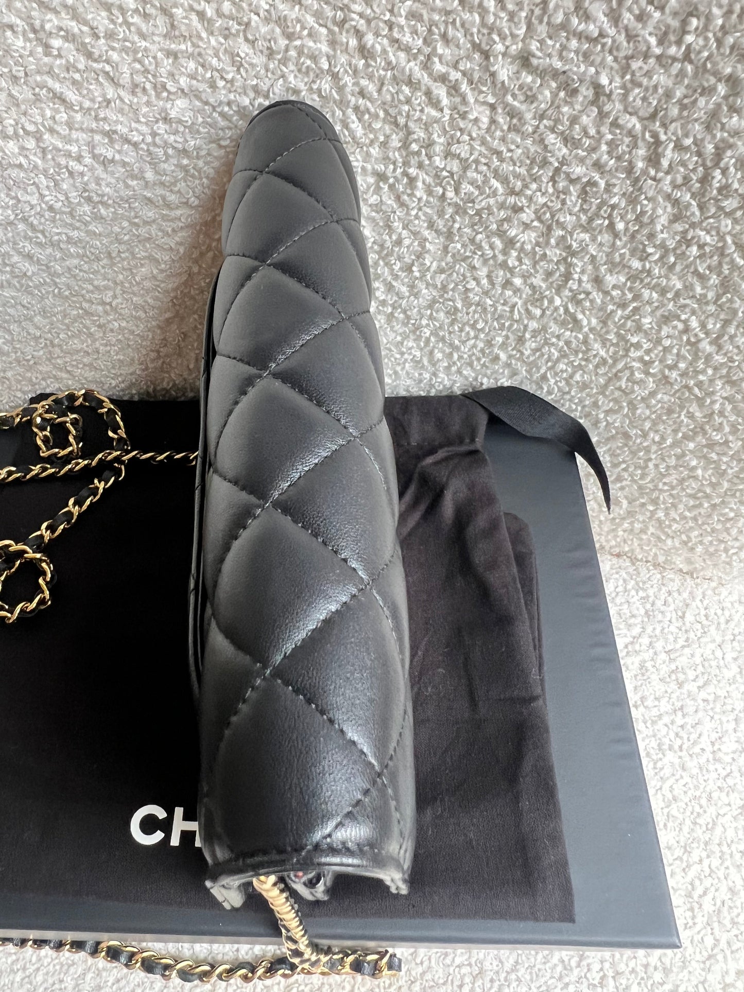 Chanel Wallet on Chain in Black Lambskin Gold Hardware (RRP £2,930)