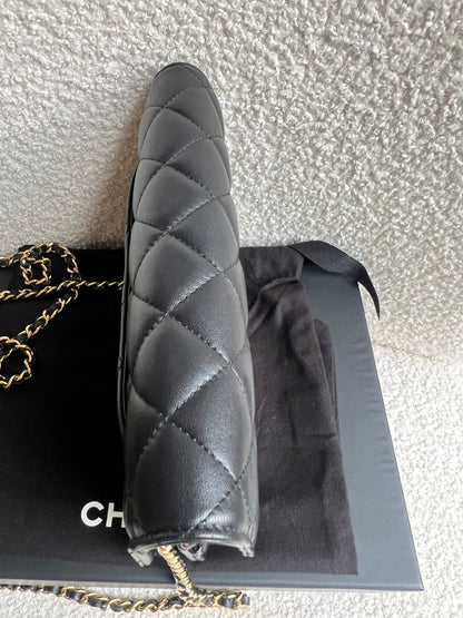 Chanel Wallet on Chain in Black Lambskin Gold Hardware (RRP £2,930)