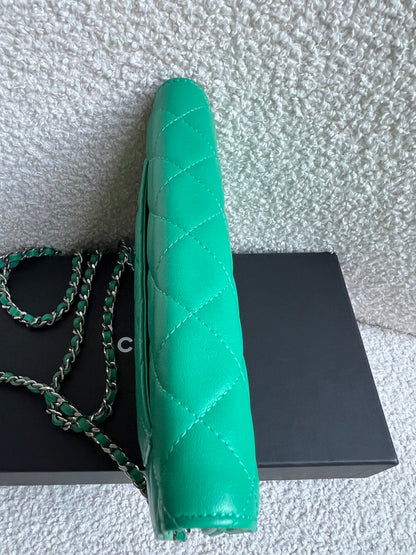 Chanel Turquoise Lambskin Wallet on Chain (RRP £2,930)