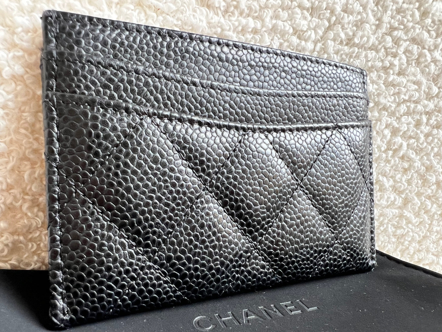 Chanel Black Caviar Card Holder with Gold Hardware (RRP £420)