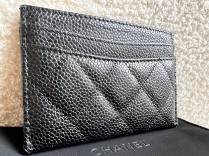 Chanel Black Caviar Card Holder with Gold Hardware (RRP £420)