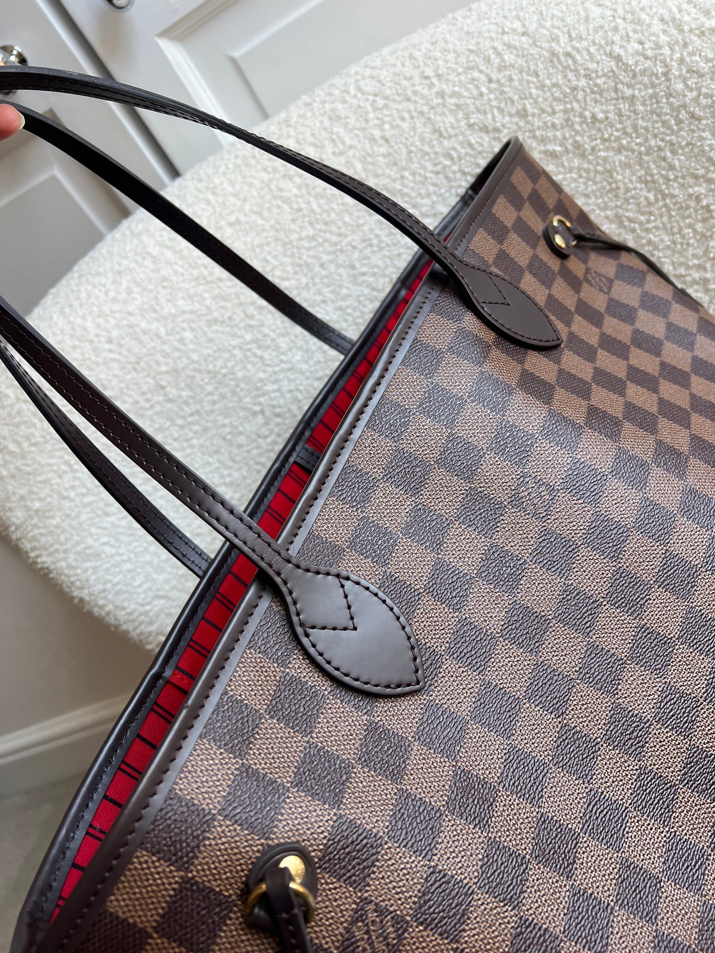 Louis Vuitton Neverfull MM Damier Ebene Cherry Interior (RRP £1,430)