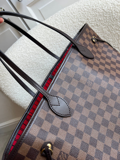Louis Vuitton Neverfull MM Damier Ebene Cherry Interior (RRP £1,430)