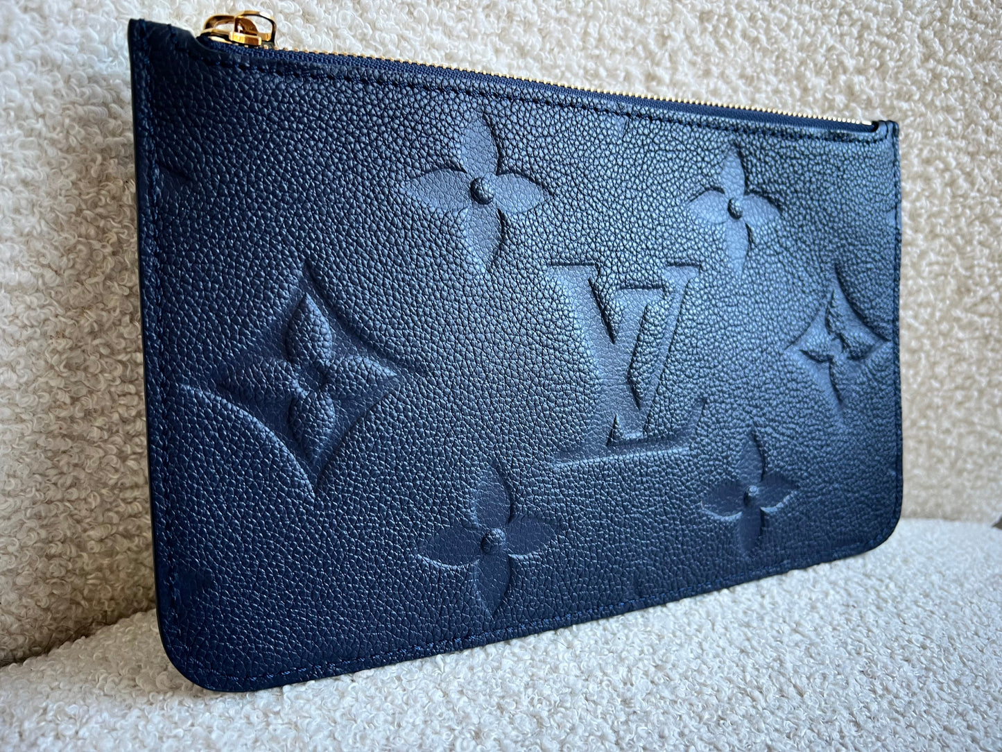 Louis Vuitton Pouch (from Neverfull) Navy Empreinte