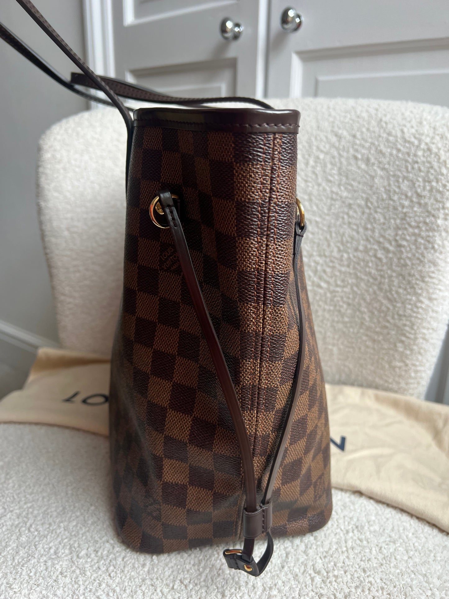 Louis Vuitton Neverfull MM Damier Ebene Rose Ballerine (RRP £1430)