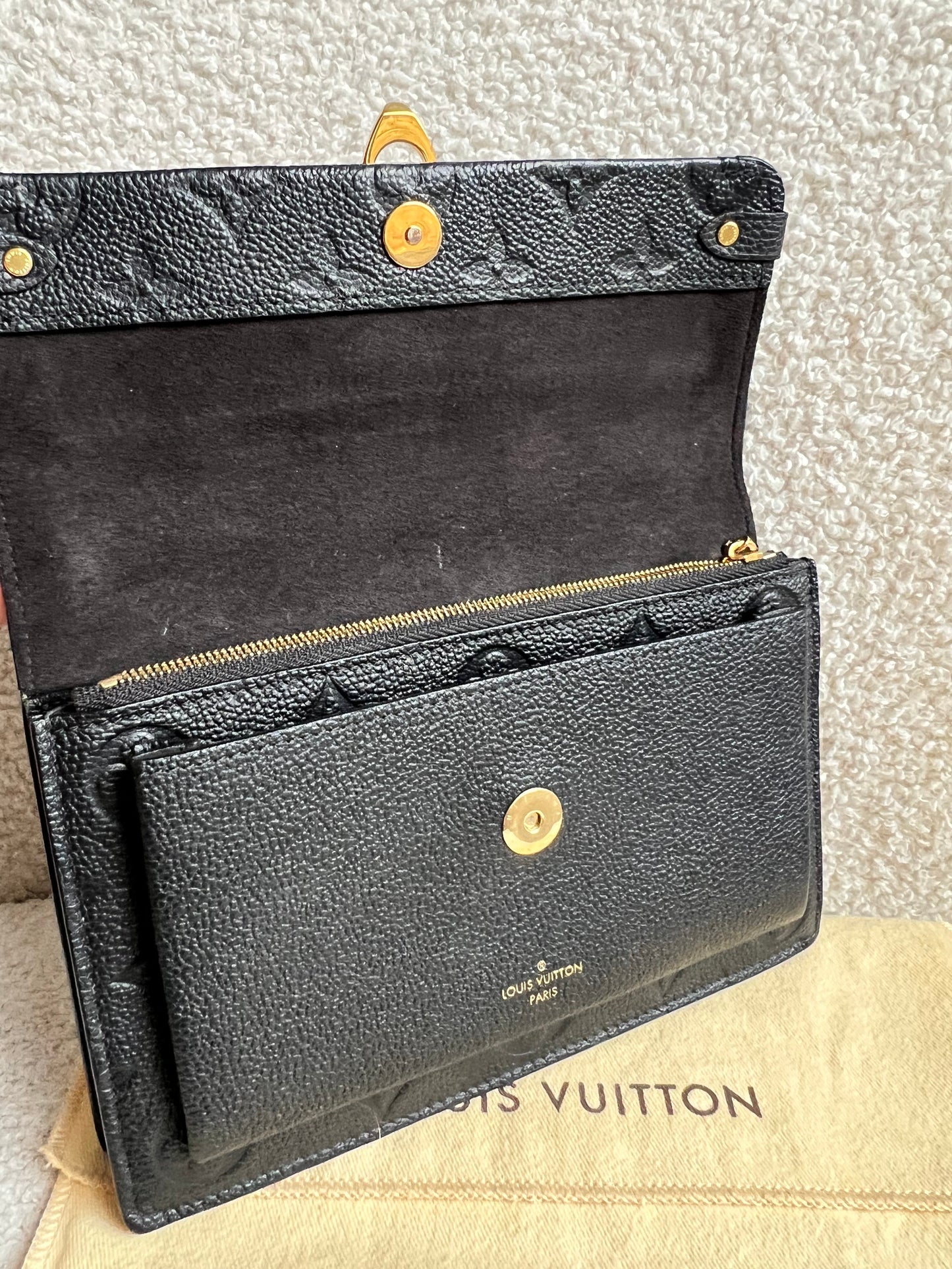 Louis Vuitton Black Empreinte Vavin Chain Wallet (RRP £1430)