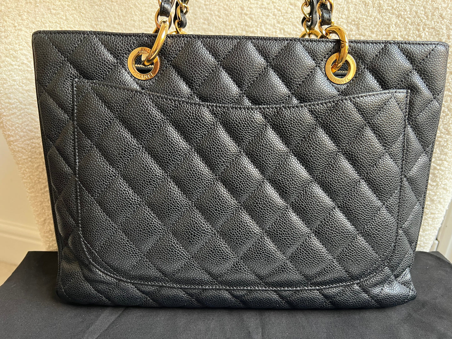 Chanel Black Caviar Grand Shopper Tote Gold Hardware (GST)
