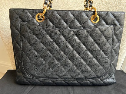 Chanel Black Caviar Grand Shopper Tote Gold Hardware (GST)