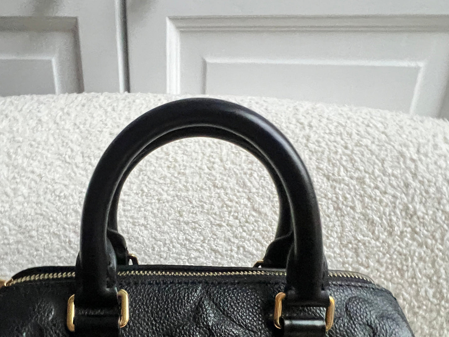 Louis Vuitton Speedy Black Empreinte Bandouliere 20 (RRP £1960)