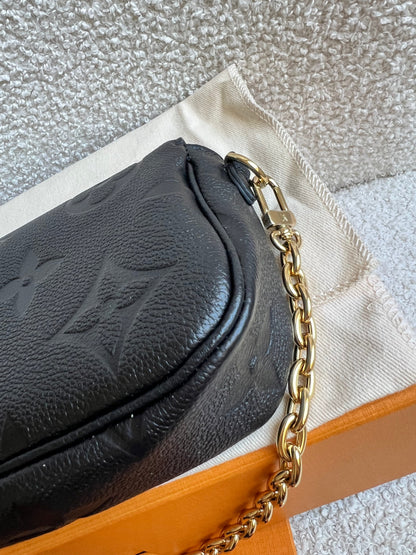 Louis Vuitton Ivy Wallet on Chain Bag Black Empreinte (RRP £1,460)