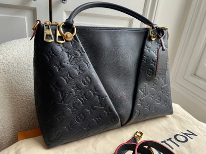 Louis Vuitton V Tote MM Navy Empreinte (RRP £2,390)