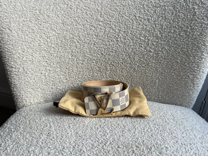 Louis Vuitton Initials Belt Damier Azur Size 85