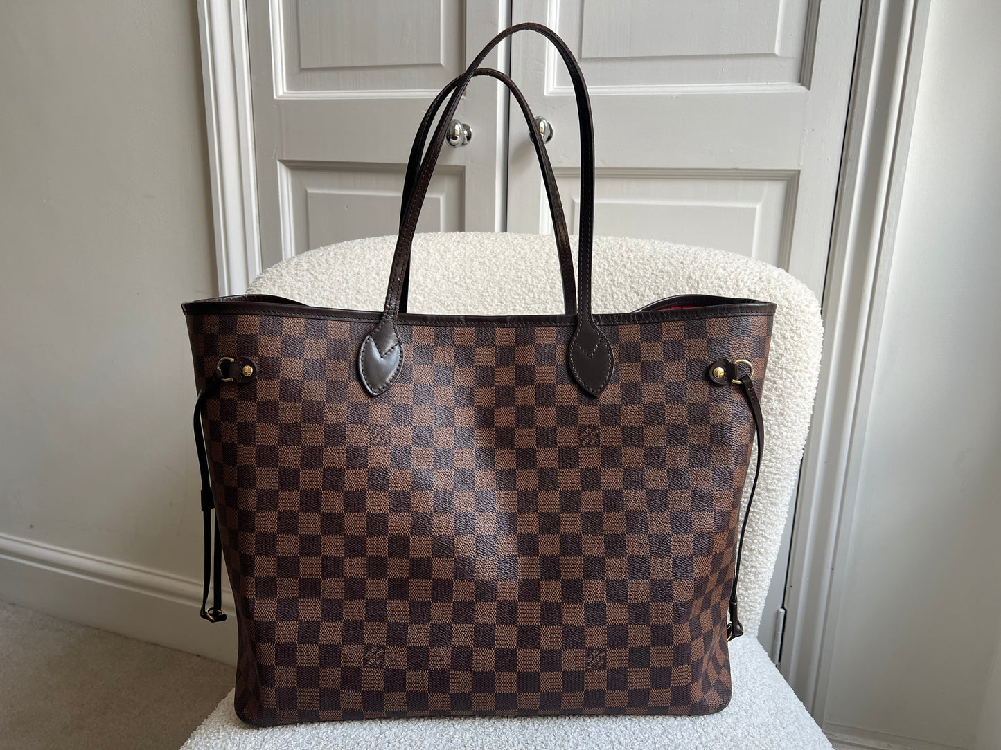 Louis Vuitton Neverfull GM Damier Ebene Cherry Interior (RRP £1,500)