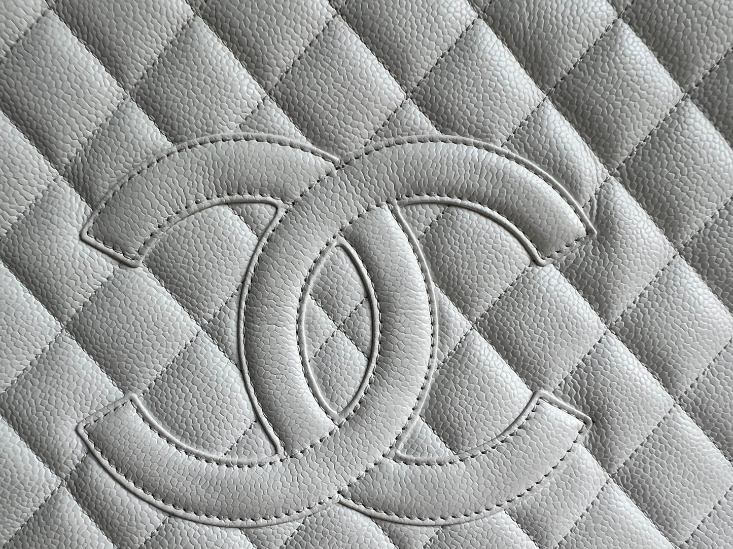Chanel White Caviar Grand Shopper Tote (GST)
