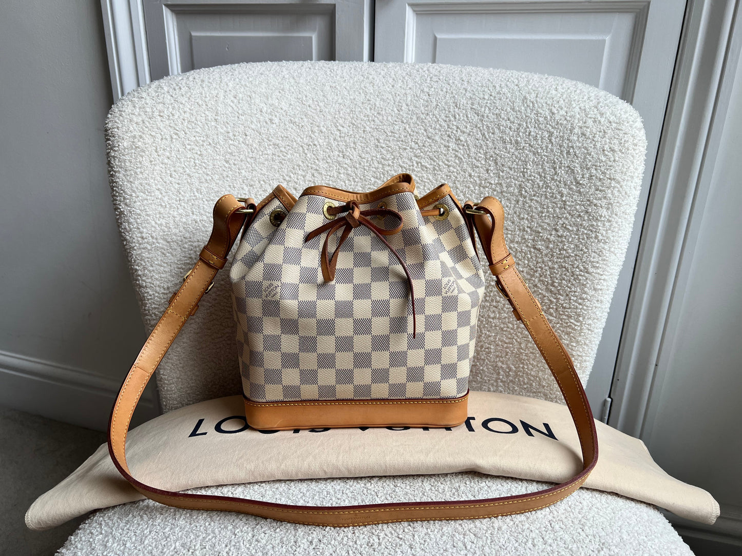 Louis Vuitton Petit Noe Bucket Bag Damier Azur (RRP £1,490)