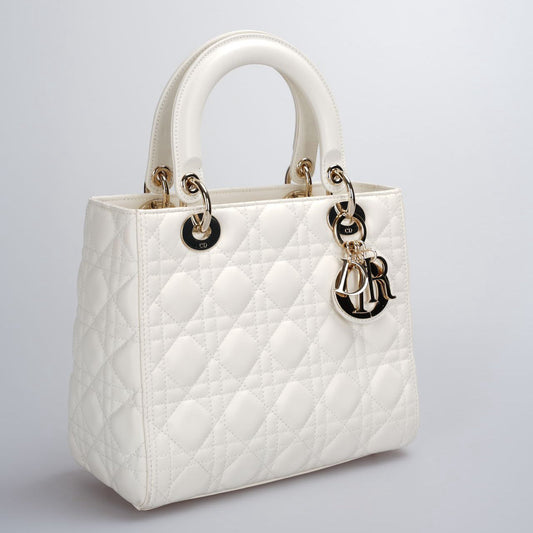 Dior Lady Dior Leather Handbag Style 115