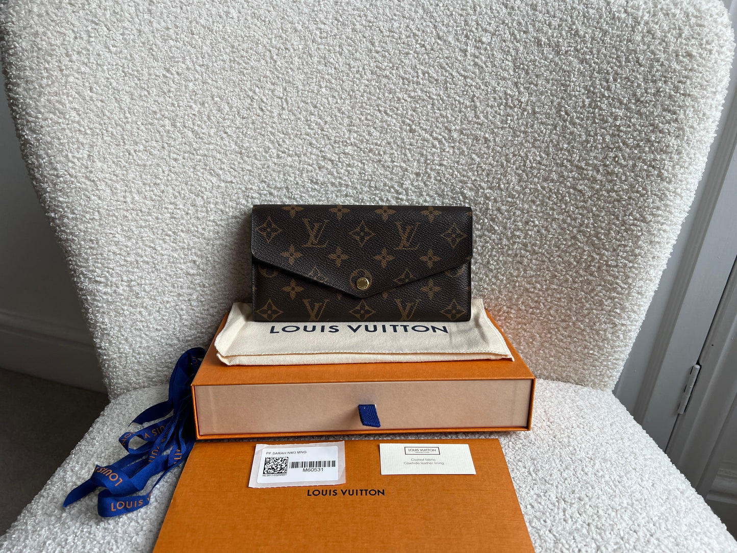 Louis Vuitton Sarah Wallet in Monogram and Brown  (RRP £505)