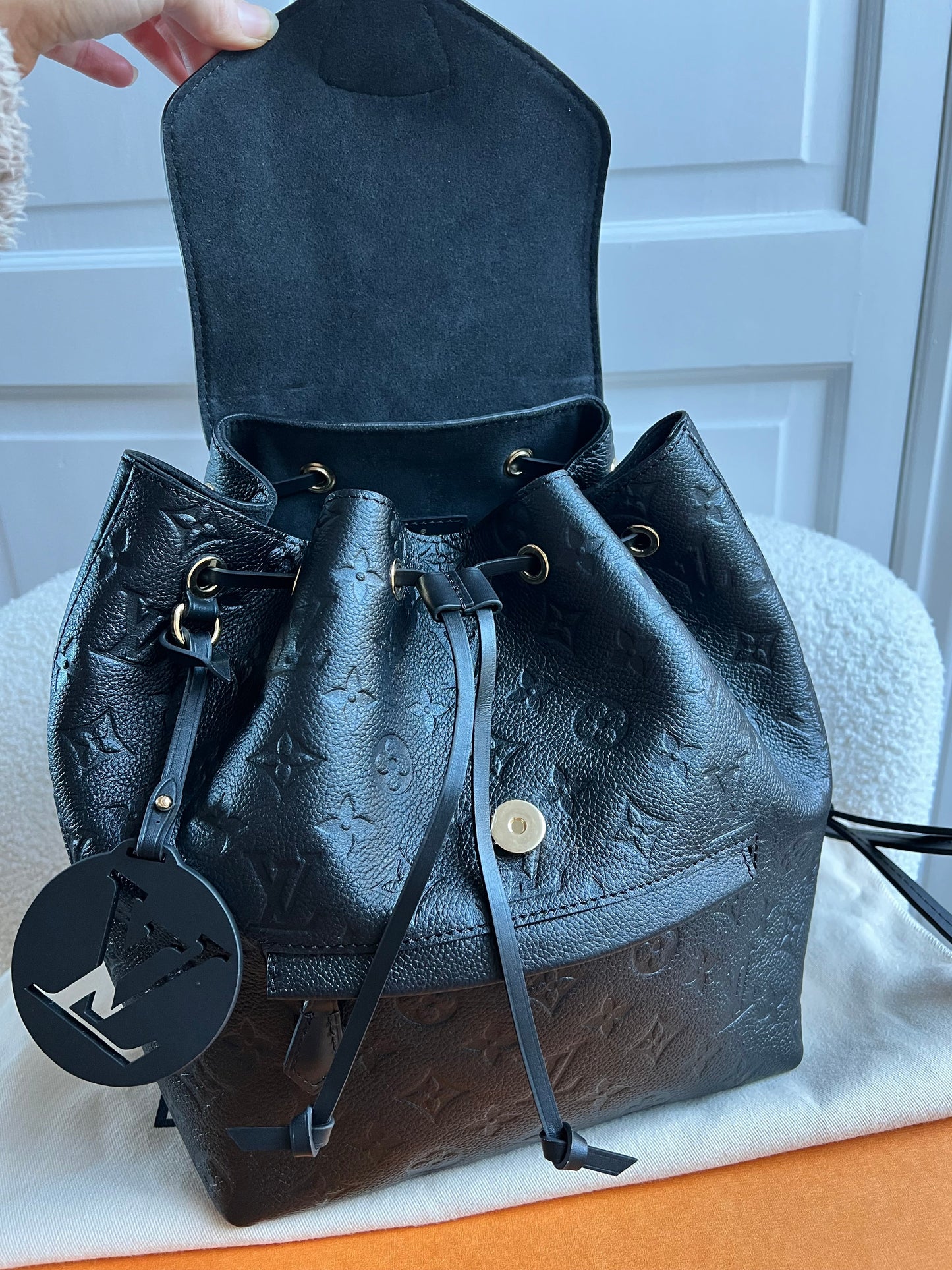 Louis Vuitton Montsouris Backpack Black Empreinte (RRP £2170)