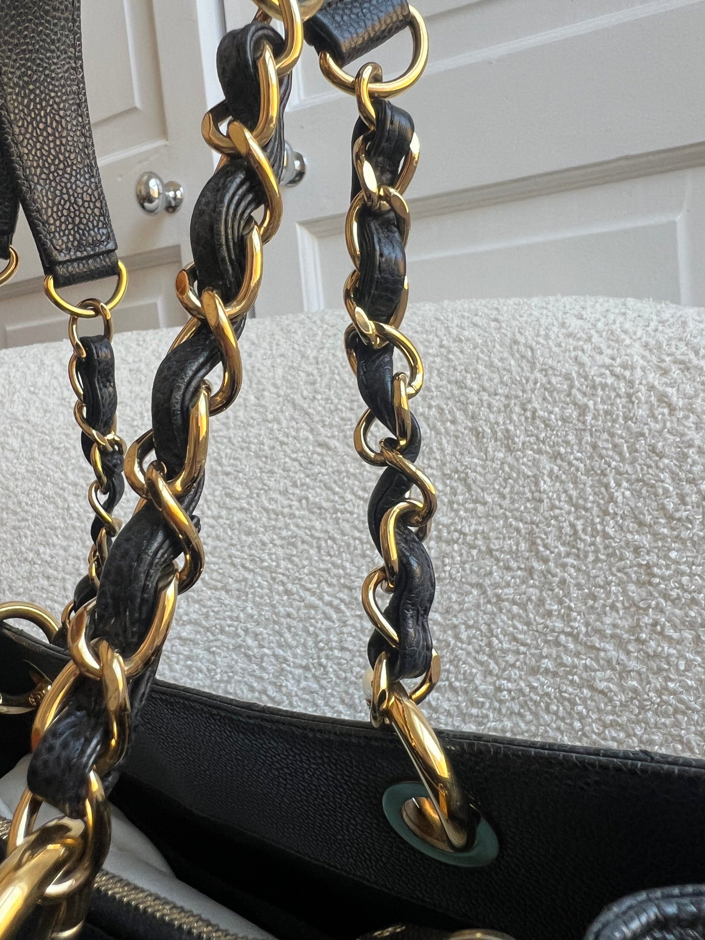 Chanel Black Caviar Grand Shopper Tote Gold Hardware (GST)