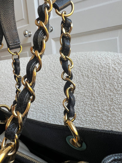 Chanel Black Caviar Grand Shopper Tote Gold Hardware (GST)