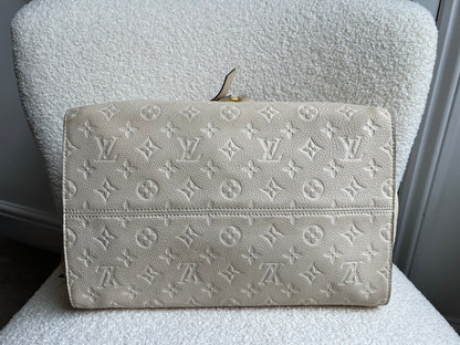 Louis Vuitton Inspiree in Cream Empreinte Leather with gold hardware