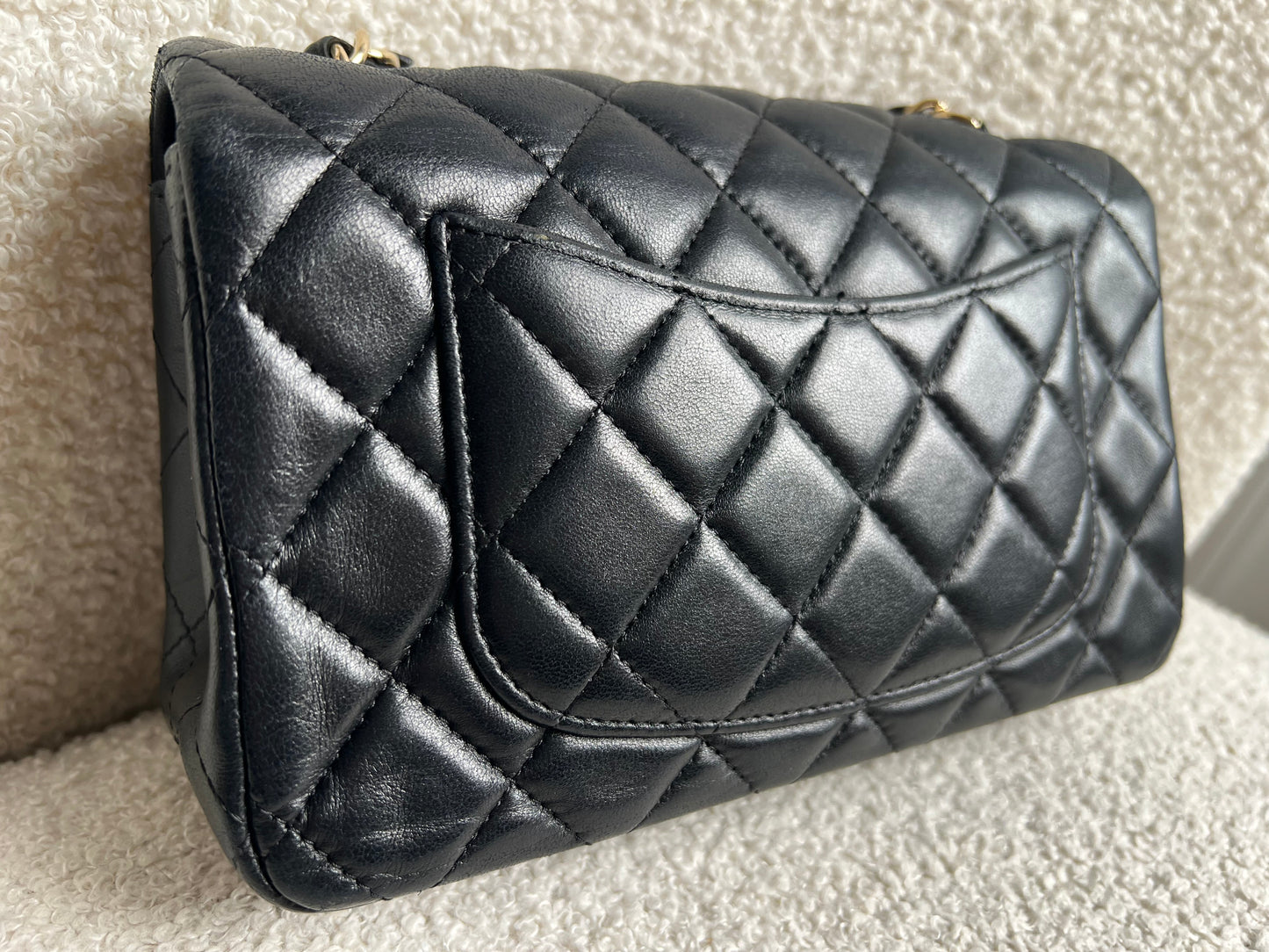 Chanel Mini Rectangular Classic Flap in Black Lambskin (RRP £4,390)