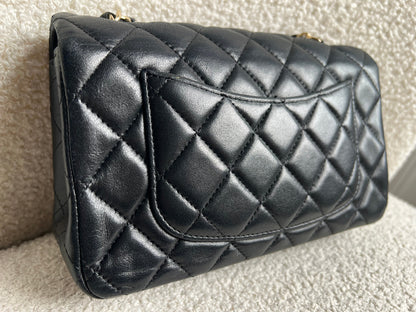Chanel Mini Rectangular Classic Flap in Black Lambskin (RRP £4,390)