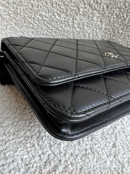 Chanel Wallet on Chain in Black Lambskin Silver Hardware (RRP £2,930)