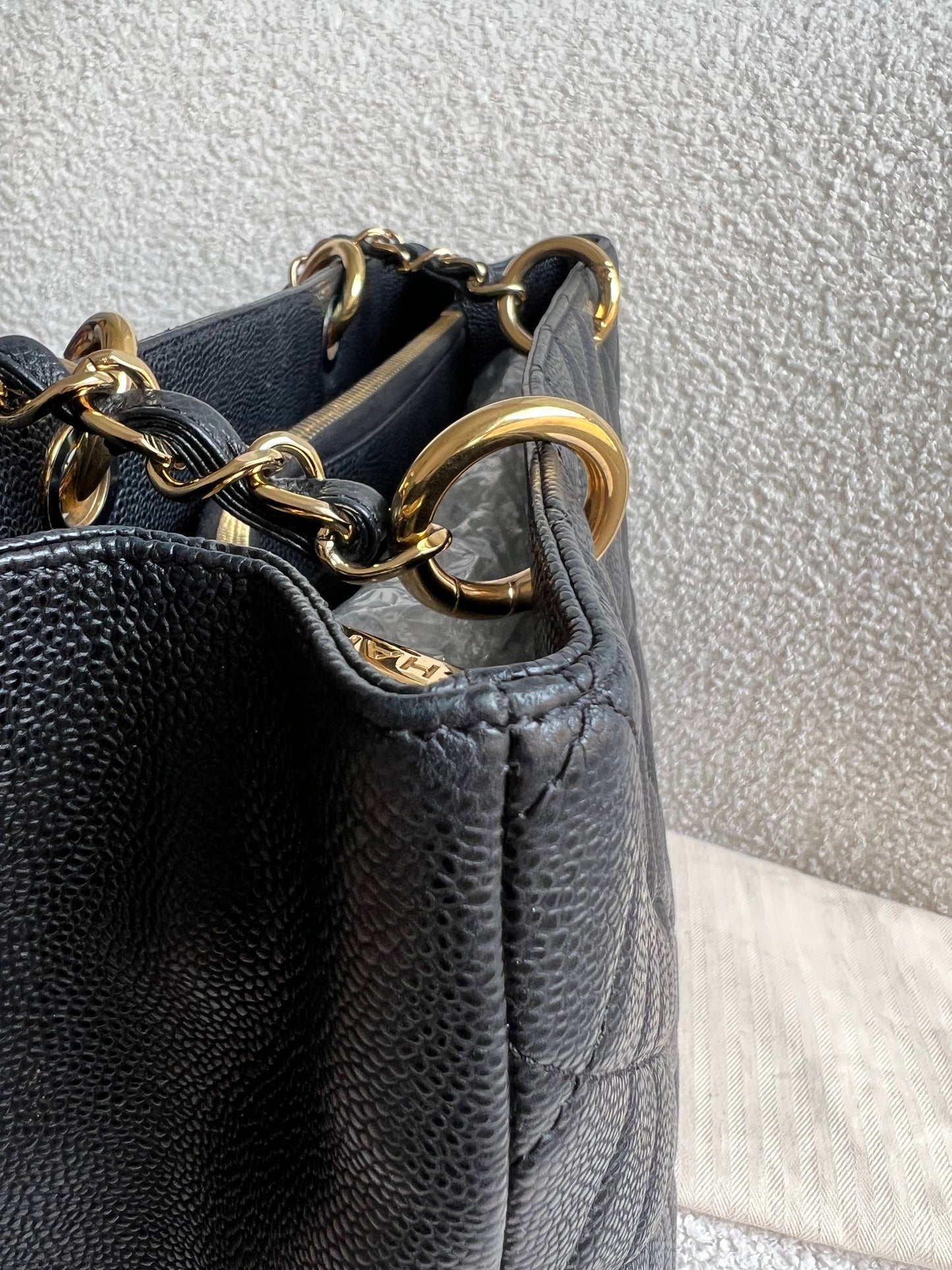 Chanel Black Caviar Grand Shopper Tote Gold Hardware (GST)
