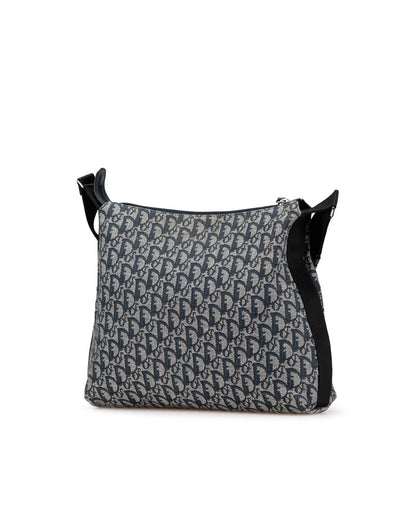 Canvas Crossbody Bag with Adjustable Strap and Zip Closure