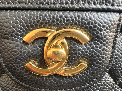 Chanel Jumbo Double Flap in Black Caviar with gold hardware (RRP £9830)