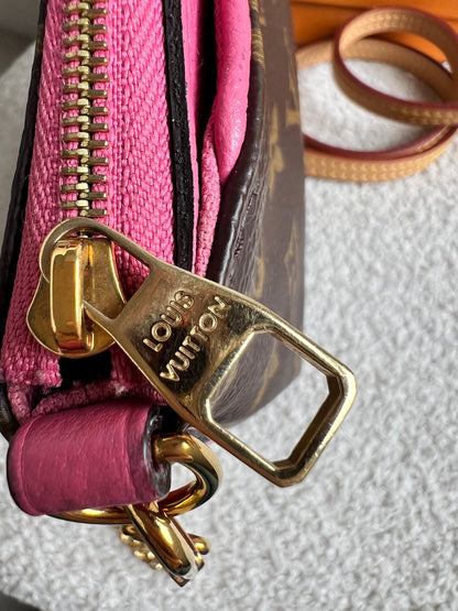 Louis Vuitton Pink and Monogram Pallas Pochette