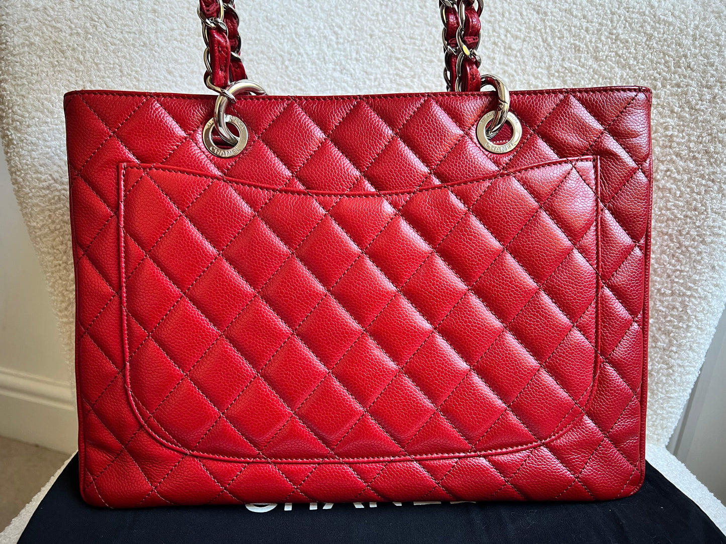 Chanel Red Caviar Grand Shopper Tote (GST)